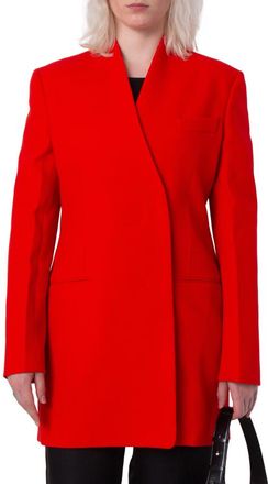 Ferragamo Single-Breasted Fitted Wool Blazer, Brand Size 46 ( US Size 12 )