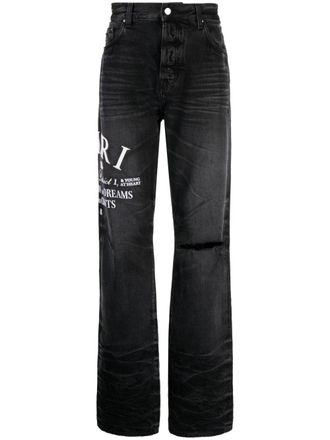 Amiri Jeans dritti Arts District - Nero