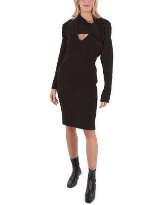 Bottega Veneta Ribbed Unstructured Silk-Blend Dress