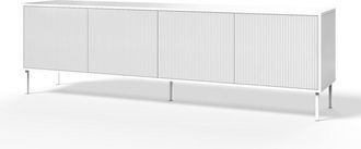 Aquadesign Aparador de 4 puertas en melamina y mdf blanco