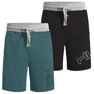 Fila Fila Mens 100% Brushed Jersey Pajama Night Sleep Short, Various Pack Size Options (Single Pack or 2 Pack), 2-pack - Legion Blue, X-Large