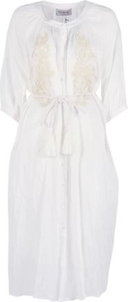 Ermanno Scervino Shirt Dresses, female, White, Size: M Abito c/sottoveste con cintura
