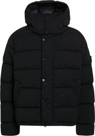 Stone Island Stretch Wool Blend Down Jacket - Heren - Jassen - Zwart - Maat: XL Wol