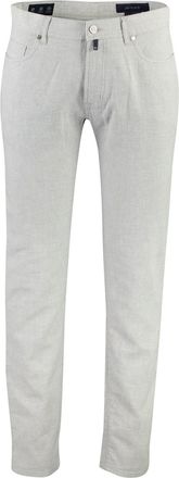 Pierre Cardin Broeken Pierre Cardin grijs gem&ecirc;leerd linnen