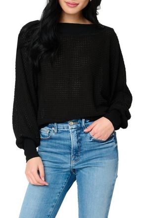 Gibsonlook Wheels Up Open Weave Sweater in Black at Nordstrom, Size X-Small