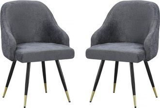 Habitat et Jardin Juego De 2 Sillas Tapizadas harmony - 54 X 57 X 90 Cm - Gris