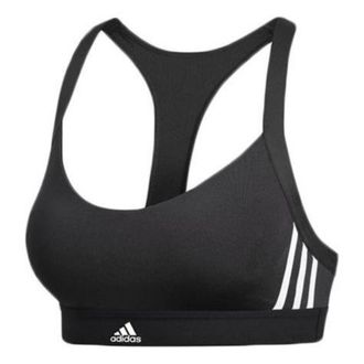 adidas (WMNS) adidas All Me 3-Stripes Bra Asia Sizing Black Whtie DU1290