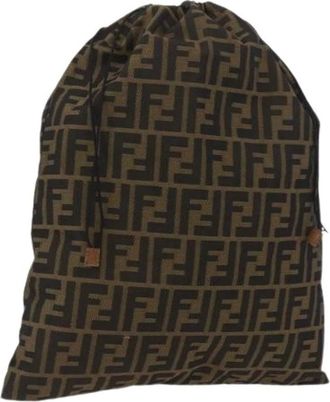 Fendi Pre-owned Bucket Bags, female, Brown, Size: ONE SIZE Pre-owned Zucca Canvas Clutch