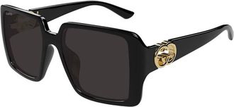 Gucci Ladies Black Square Sunglasses GG1692SA 001