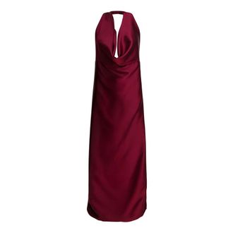 Semper Uitlopende Jurk - Dames - Avondkleed - Rood - XS - Polyester - Kleedjes