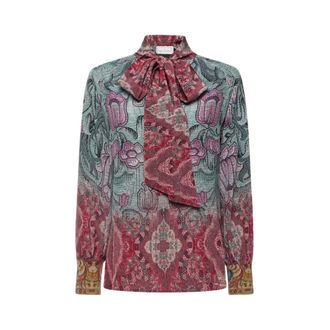 Pierre-Louis Mascia Blouses, female, Multicolor, Size: XS Trapezio Longsleeve Shirt