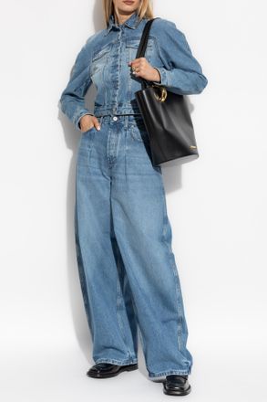 Jacquemus Ovalo Jeans, Womens, Blue