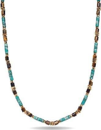 Eye Candy Los Angeles Mens Landon Stone Beaded Necklace in Multi at Nordstrom Rack