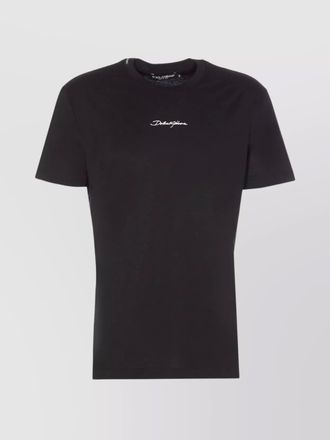 Dolce & Gabbana cotton logo-embroidered short-sleeve t-shirt