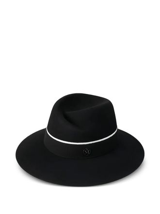 Maison Michel Virginie ribbon-detailed hat - women - Wool Felt/Cashmere/Wool - M - Black