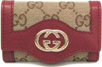 Gucci Pre-owned Accessories, female, Beige, Size: ONE SIZE Pre-owned Canvas key-holders