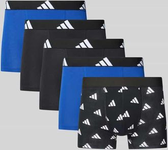 adidas Trunks mit elastischem Logo-Bund im 5er-Pack in Black, Größe XXL