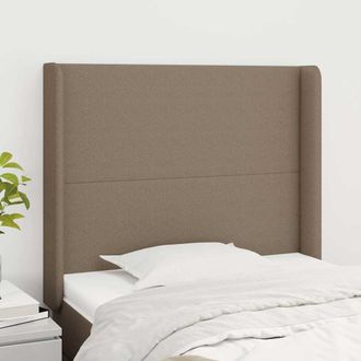 vidaXL Vidaxl Cabecero Con Orejas De Tela Gris Taupe 83x16x118/128 Cm