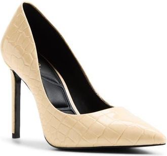 Aldo Stessy 2.0 Pointed Toe Pump in Light Yellow at Nordstrom, Size 8.5