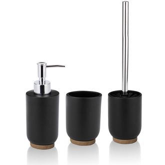 tomasucci Kendama bathroom set, black