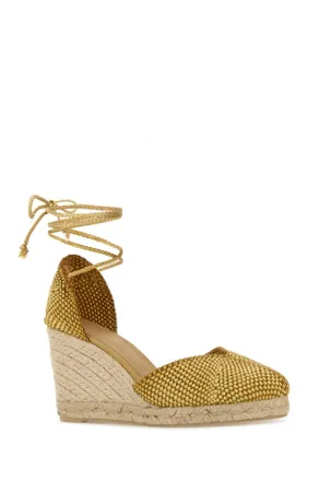 Castaner Womens Two-Tone Fabric Cora Wedges Ocre Espadrillas Espadrilles