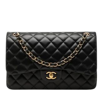 Chanel Pre-owned Classic Double Flap Shoulder Bag - Dames - Pre-owned - Zwart - Maat: ONE Size Leer