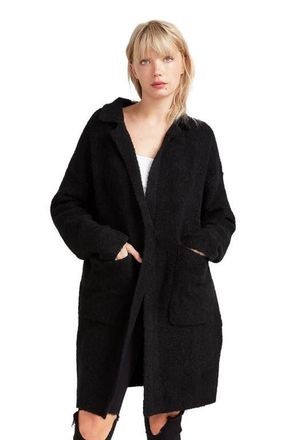 Belle & Bloom Days Go By Sustainable Blazer Cardigan in Black at Nordstrom, Size Small