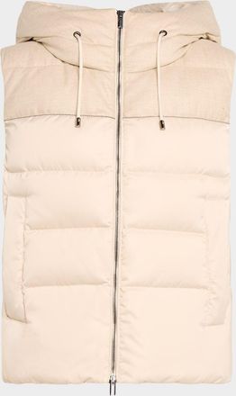 PESERICO Hooded Puffy Down Vest