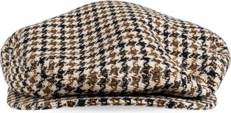 Dolce & Gabbana Wool Check Flat Cap - Heren - Accessoires - Bruin - Maat: 57 CM Wol