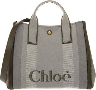 Chlo&eacute; Carry Canvas & Leather Tote