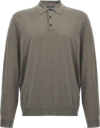 Zanone Virgin Wool Polo Mens Shirt