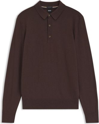 BOSS Merino wool polo sweater
