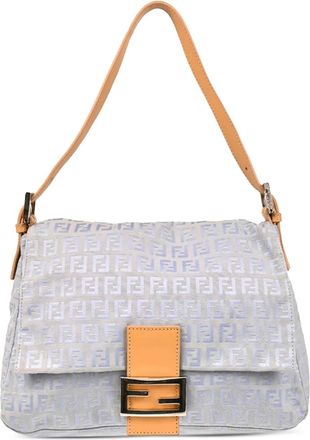 Fendi Borsa a mano Zucchino Mama Baguette 1990-2000 - Blu