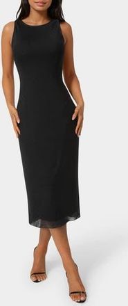 Bebe Sleeveless Rhinestone Powermesh Dress in Black at Nordstrom Rack, Size X-Large