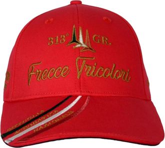 Aeronautica Rode Baseballpet Model Ha 1205 - Heren - Petten - Rood - ONE Size - Katoen - Accessoires