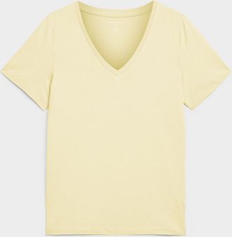 Contemporaine Womens 100% organic cotton V-neck T-shirt
