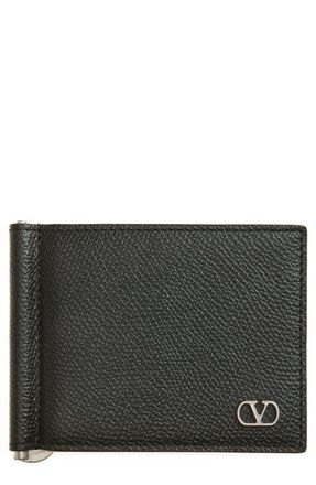 Valentino VLOGO Signature Leather Bifold Wallet in Black at Nordstrom