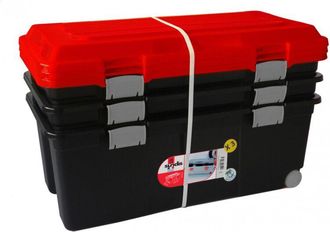 Sundis Sundis - Juego De 3 Ba&uacute;les De Pl&aacute;stico Camper, L. 80 X P. 40 X Al. 34 Cm