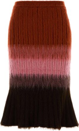 Fendi Multicolor Mohair Blend Skirt