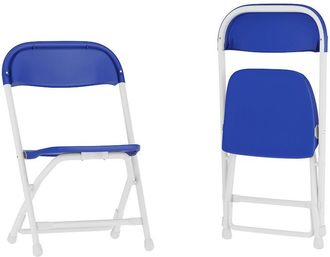 Flash Furniture 2 Pk. Kids Blue Plastic Folding Chair