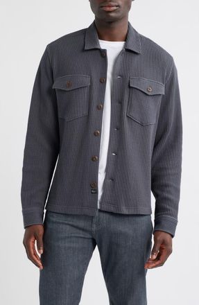 Rails Wells Waffle Knit Shirt Jacket in Ink at Nordstrom, Size X-Large