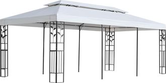 vidaXL Lona Para Cenador Blanco 300 X 600 Cm Poli&eacute;ster Vidaxl