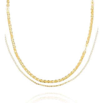 Vince Camuto Set of 2 Assorted Chain Necklaces in Gold Tone at Nordstrom Rack