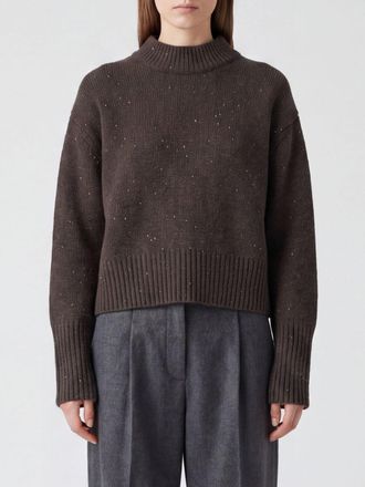 Lisa Yang Cashmere Blend Crewneck Jumper with Dropped Shoulders