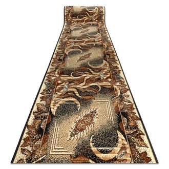 RugsX RugsX Bcf Leaf Runner in Beige | Size: 120 cm x 480 cm