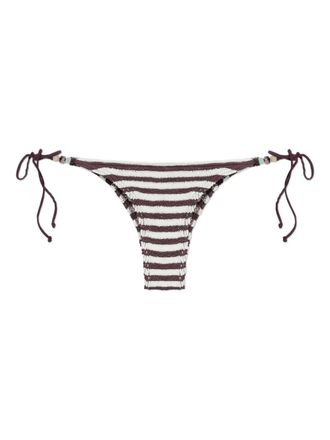 Bond-Eye Beaded Tie bikini bottom - Bianco