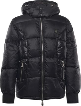 Philipp Plein Nylon Down Jacket With Logo
