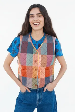Ace & Jig Quilted and Reversible Vest in Glossary at Nordstrom, Size Xx-Small