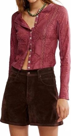 Free People Jae Knit Long Sleeve Top In Crushed Berry