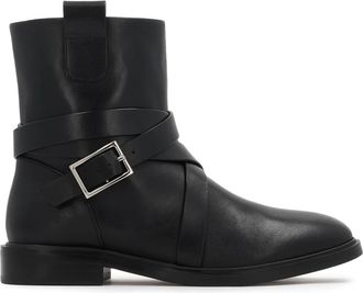 Kazar Lage laarzen met ritssluiting - Dames - Enkellaarsjes - Zwart - 38 EU - Leer - Schoenen